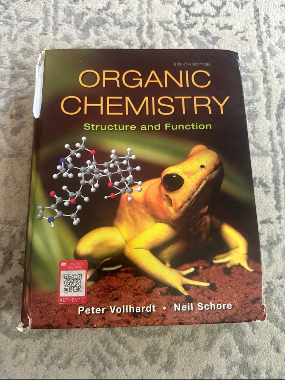 Organic Chemistry Structure and Function Textbook - Yellow Cover